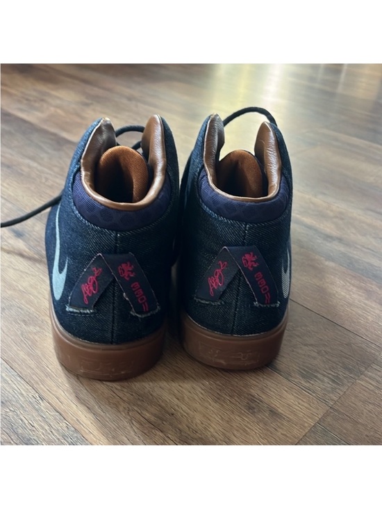 Nike LeBron James Denim Mid Top Sneakers Gum Sole Pink Accent Shoes main image 5